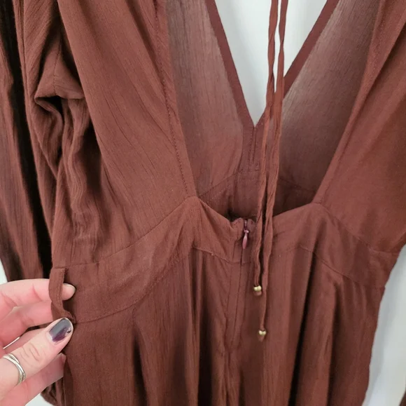 NWT Flook The Label Sabrina Pampelone Flowy Jumpsuit Elegant Sexy BoHo Medium - Picture 8 of 10